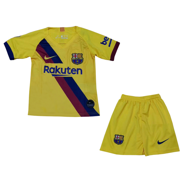 Kids BarcelonaAway Soccer Shirt With Shorts 2019/20